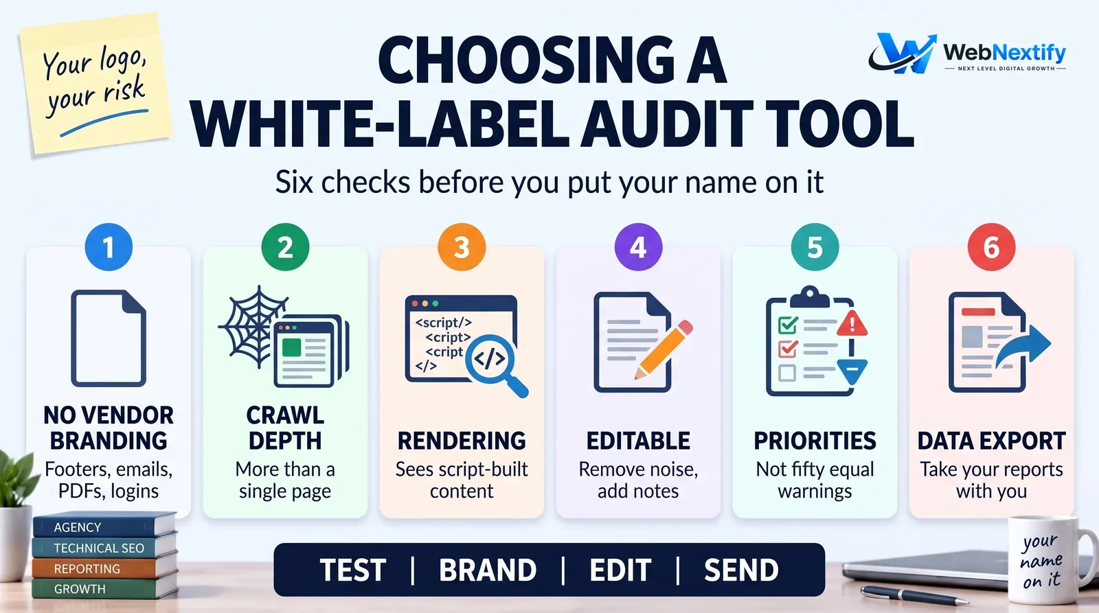 Six checks for choosing a white-label SEO audit tool
